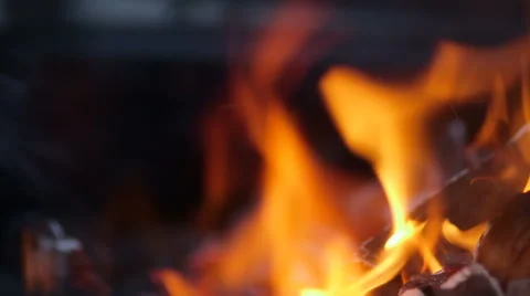 Flaming coal 스톡 동영상 64980930