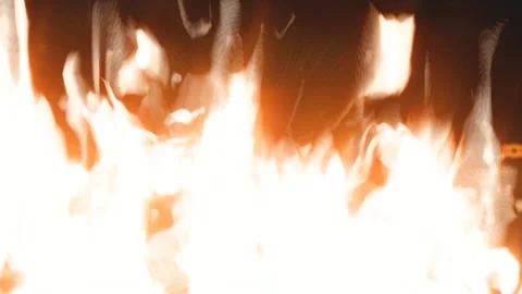 Flaming Fire Animation Burning Strong Stock Footage 320076538