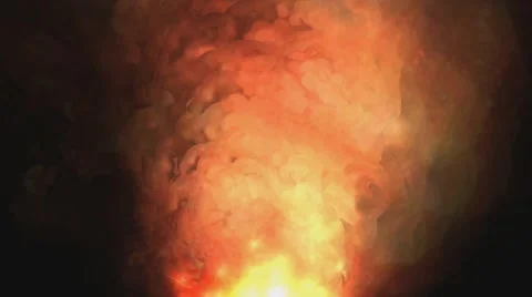 Flaming fire animation Stock Footage 44787228