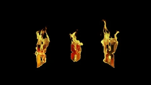 Flaming Fire Letter X Vídeos de archivo 107402086