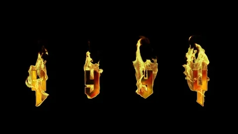 Flaming Fire Letter Y Stock Footage 107402105