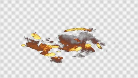 Flaming Fireballs Converging to Center, 3D Animated Spinning Orbs, Rotating  Stock Footage 331068287