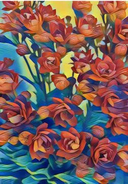 Flaming flower Stock Illustration