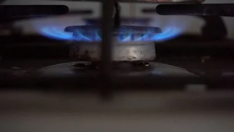 Flaming gas in slow motion Stock Footage 86796888