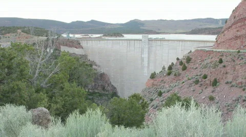 Flaming Gorge Dam HD Stock Footage 773442