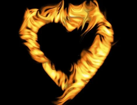 Flaming heart Stock Illustration