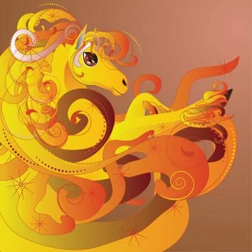 Flaming horse Stockillustratie