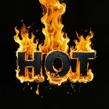 Flaming Hot Stock Illustration