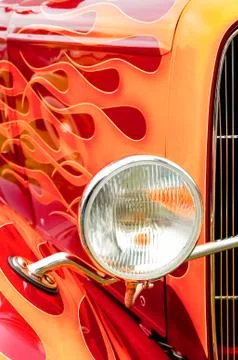 Flaming hotrod Stock Photos