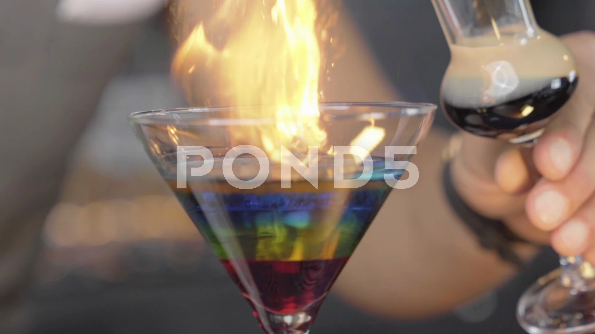 Flaming Lamborghini Cocktai on lFire | Stock Video | Pond5
