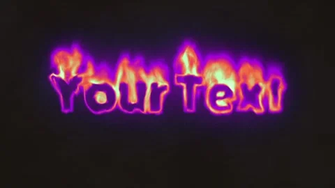 Flaming Letter Titles Stock After Effects