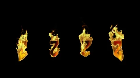 Flaming Letter Z Stock Footage 107402283