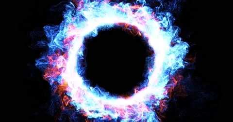 Flaming logo reveal, ring of ice and fire effect. Vidéo 142333588