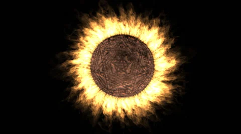Flaming Magic Sigil Symbol Stock-Footage 50000027