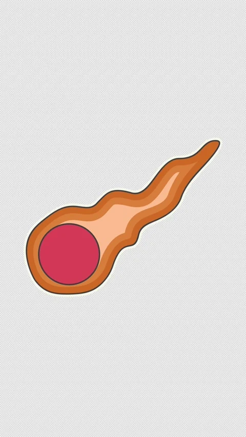 Flaming Meteor Cartoon Animation Stockbeeldmateriaal 346567095