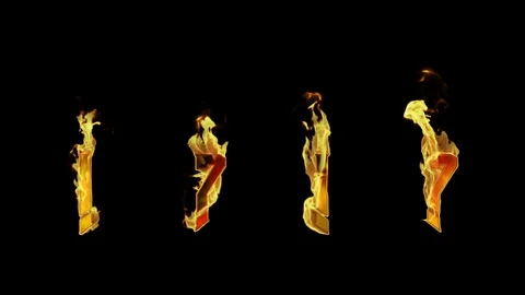 Flaming Question and Exclamation Mark Vídeos de archivo 107402284