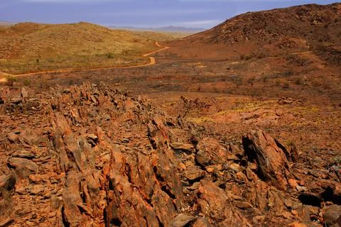 Flaming Red Pilbara Stock Photos