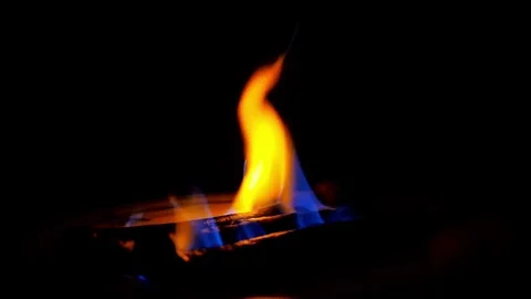 Flaming sausages Stock Footage 72856889