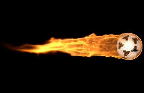 Flaming soccer ball Stock Illustration