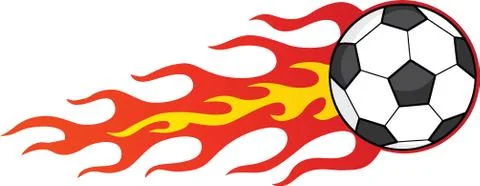 Flaming Soccer Ball Stock-Illustration