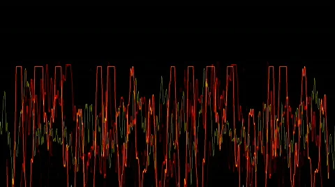 Flaming sound wave Stock Footage 345430