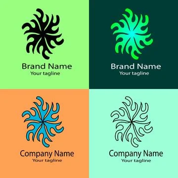 Flaming Spiral Logo Stock Illustration