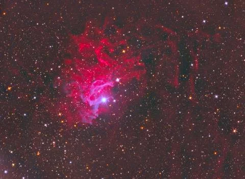 Flaming star nebula Stock Photos