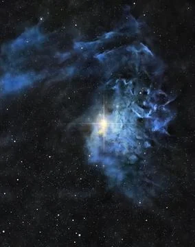 Flaming Star nebula 스톡 사진