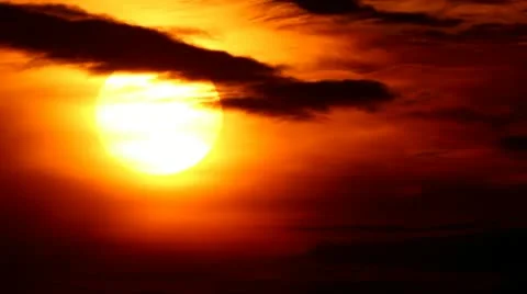 Flaming sun Stock Footage 12097102