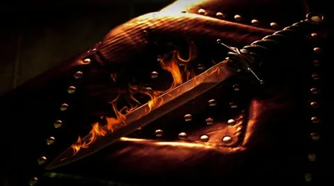 Flaming Sword Stock Footage