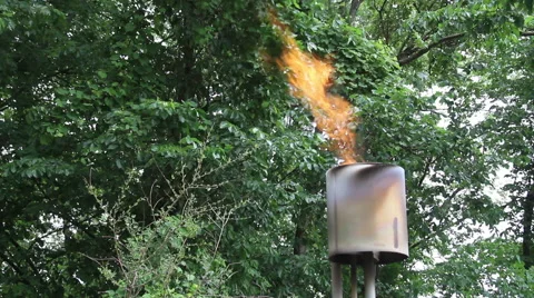 Flaming Torch Stock-Footage 43046607