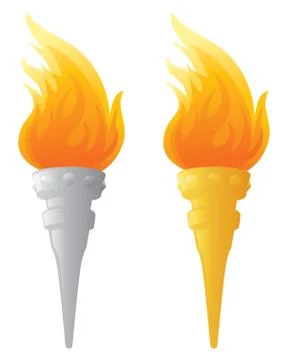 Flaming torch Stock Illustration