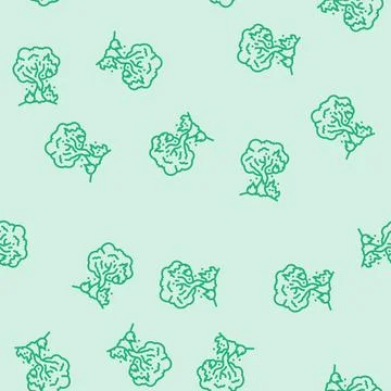 Flaming tree wildfire disaster line seamless pattern 스톡 일러스트