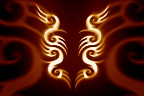 Flaming Tribal Loop Stock Footage 305152