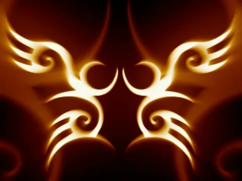 Flaming Tribal Loop  Stock Footage 450494