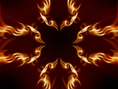 Flaming Tribal Loop Stock Footage 588442
