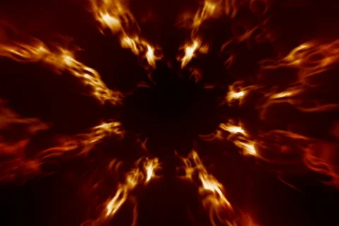 Flaming Tribal Loop Stock Footage 588446