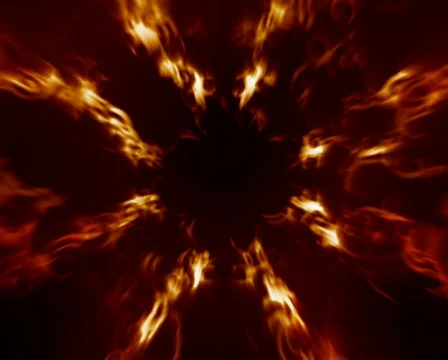 Flaming Tribal Loop Stock Footage 588450