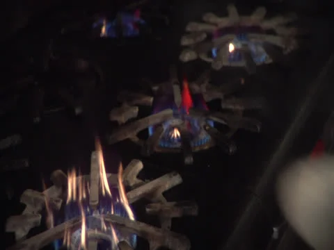 Flaming vegetable medley toss, static Stock Footage 26189651