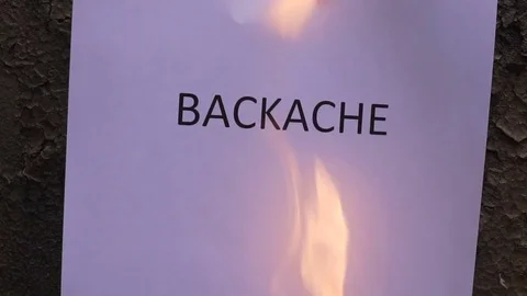 Flaming word backache Видео 78006886