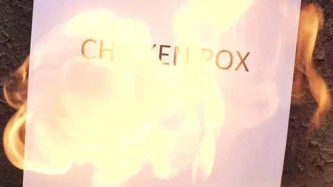 Flaming word chicken pox 스톡 동영상 78009046