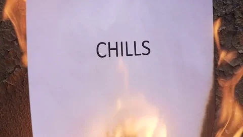 Flaming word chills 스톡 동영상 78007476