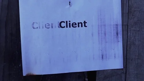 Flaming word Client Stock Footage 75901595