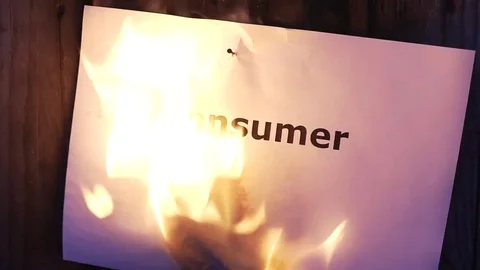 Flaming word Consumer Stock Footage 75547818