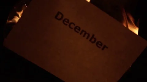 Flaming word December Video stock 75546719
