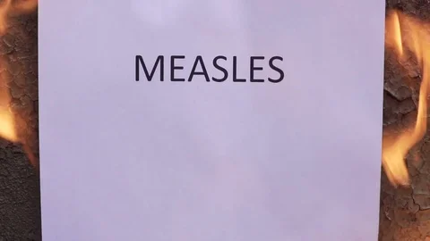 Flaming word measles Video stock 78009068