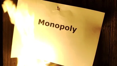 Flaming word Monopoly Video stock 75547499