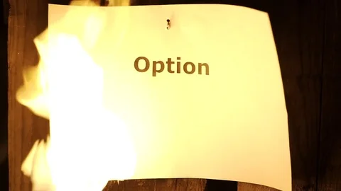 Flaming word Option 스톡 동영상 75547447