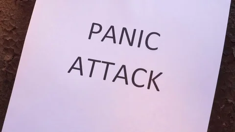 Flaming word panic attack slow motion Видео 78076467