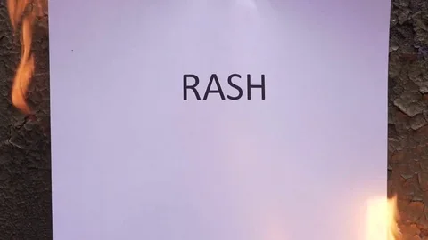 Flaming word rash slow motion 스톡 동영상 78007617
